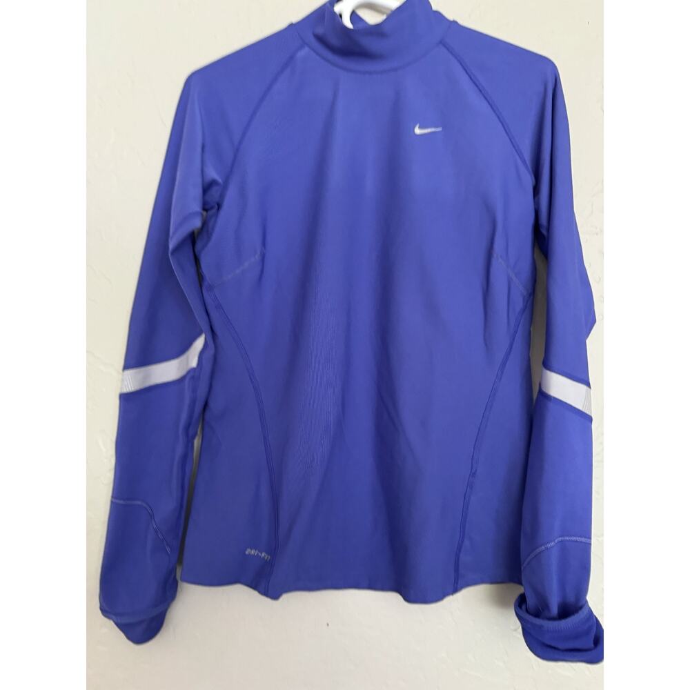 Nike Dri-FIT Running Long Sleeve women's Crew Neck shirt Purple Size M